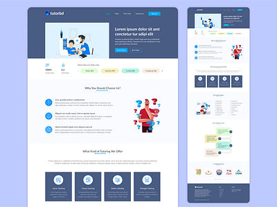 Online Tutor Platform for Student & Teacher graphic design ui