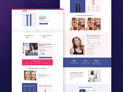 Mydermi figma landing page shopify web development webflow