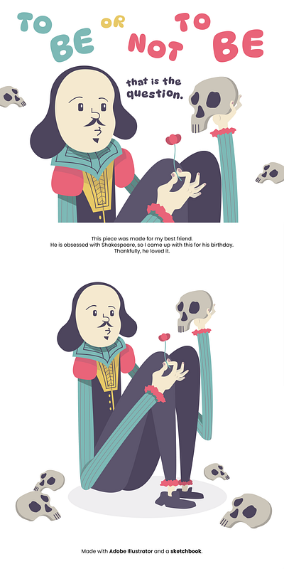 To Be or Not To Be 2d 2d art 2d illustration adobe adobe illustration adobe illustrator art illustration illustrator shakespeare