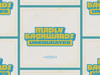 Madly Backwards Album Art album art album artwork album cover band band graphic band merch cover art cover design digital album cover indie rock lp lp cover music music industry single single art streaming typography vintage typography vinyl