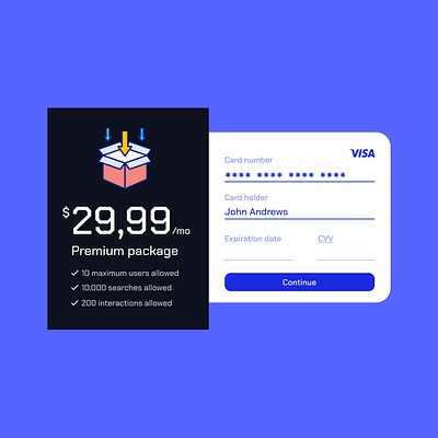 Credit Card Checkout 💎 art card cart checkout credit creditcard design monthly package payment ui ux