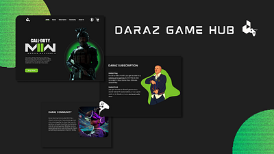 DARAZ GAME HUB landingpage ui ux