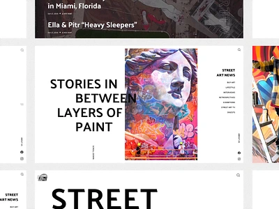 Street Art News Website Design animation aticle blog graffiti graffiti art handstyle magazine modernart news newsfeed spray paint street street art street art website streetart urban urban art urban sketching web web design