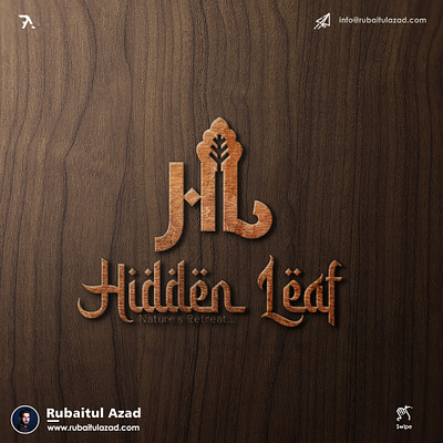 Logo design for Hotel (Hidden Leaf) brand identity branding design hidden leaf hotel hidden leaf logo logo design typo