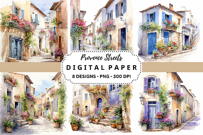 Provence Streets Background tumbler wrap