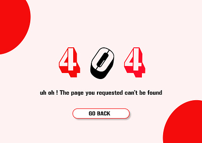 #DailyUi Day 08. 404 Error page 404 dailyui day8 design error page interface page red ui ux web