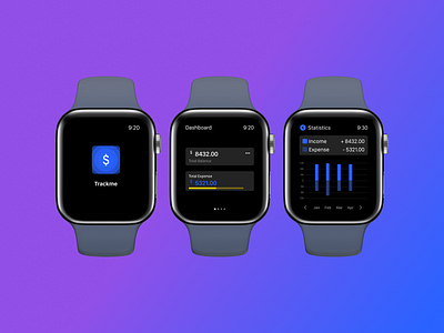 Fintech Apple Watch App ui