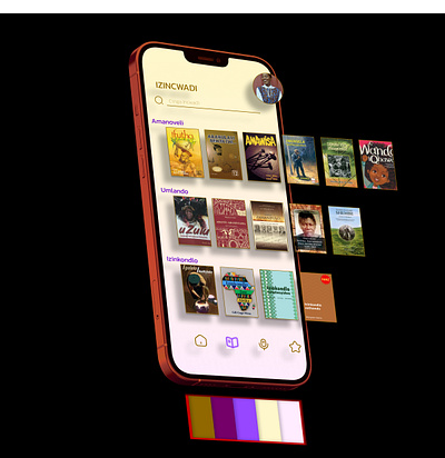 Zwakala Audio Library app audiobook books design figma illustration isizulu library literature ui ux