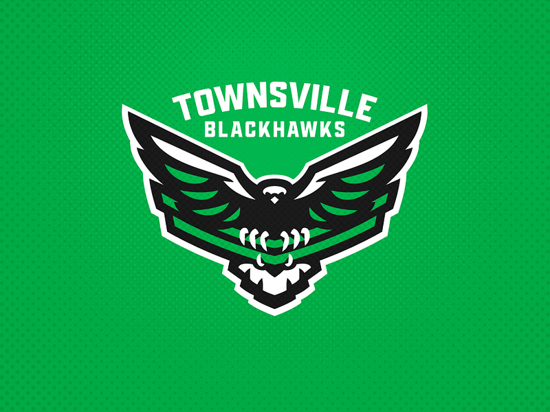Townsville Blackhawks blackhawks branding logo townsville