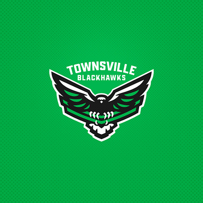 Townsville Blackhawks blackhawks branding logo townsville