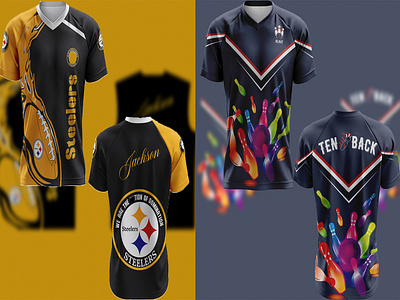 Custom Jerseys bowling game bowling jerseu branding custom jersey customdesign design designer graphic design illustration jersey jersey design jersey designer jersey swap logo player jersey steelers steelers jersey team ui us jersey