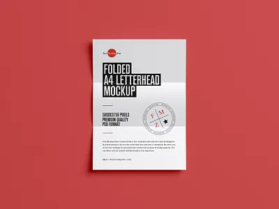 Free A4 Letterhead Mockup letterhead mockup