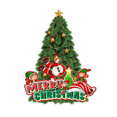 Chrismas Tree branding christmas december design flat flyers graphic design illustration logo minimal restaurant santaclaus