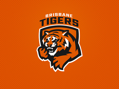 Brisbane Tigers brisbane logo shield tiger tigers