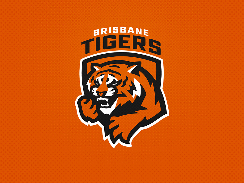 Brisbane Tigers brisbane logo shield tiger tigers