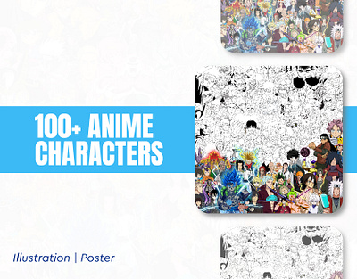 100+ Anime Characters Illustration animation anime cartoon graphic design illustration