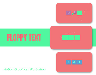 Floppy Text Animation 3d animation logo motion graphics ui
