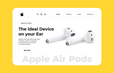 Apple Store Landing Page Design air pods apple air pods apple store branding e commerce e commerce website ecommerce landing page design ecommerce landing page ecommerce web design graphic design online shopping online shopping website shopping website ui web app design