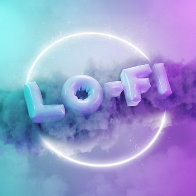 Lo-Fi Cover 3d graphic design