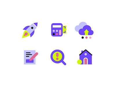 Icons for Ai startup ai business hitech icons mvp startup technologies vector