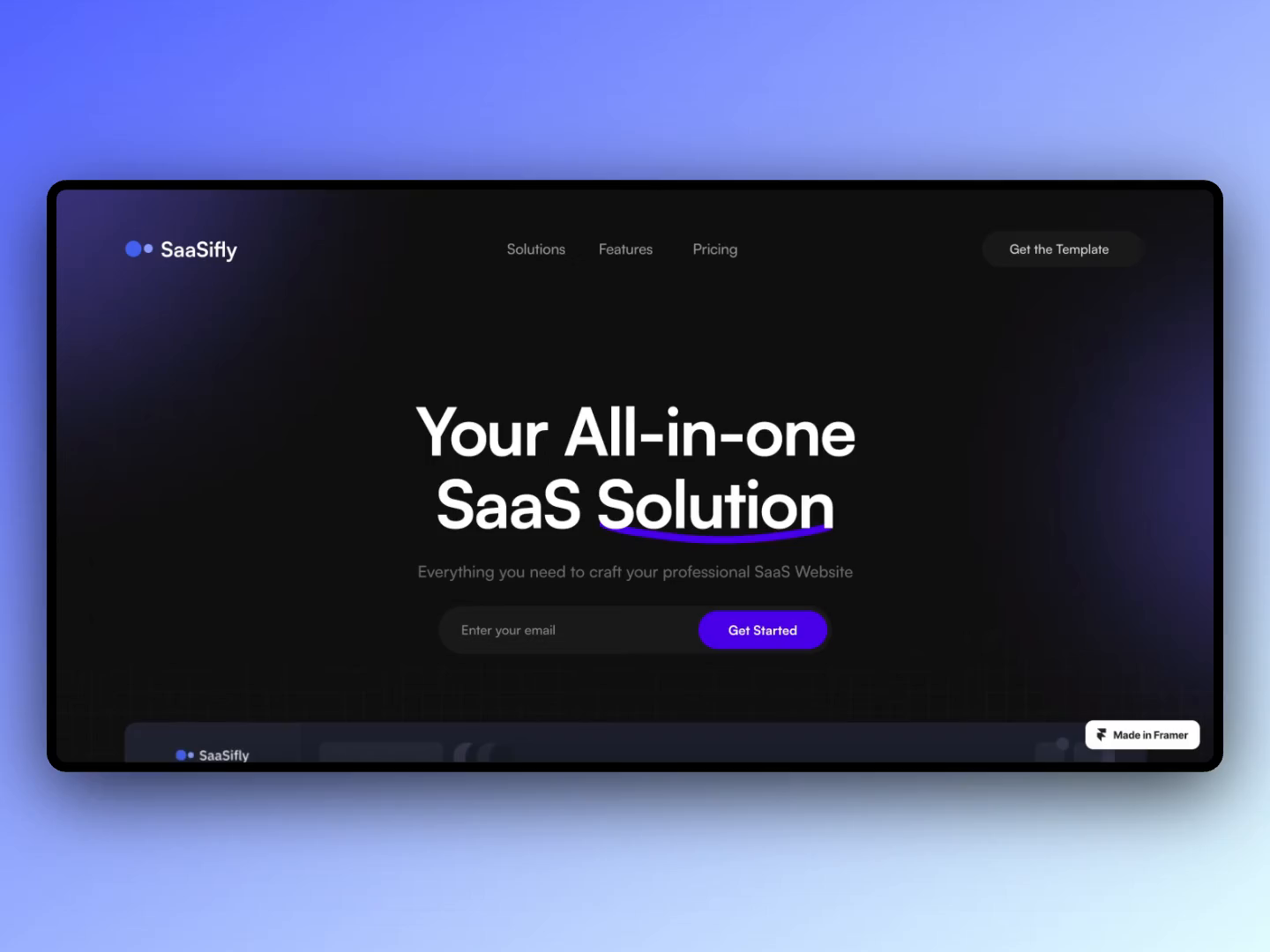 SaaSifly - Landing Page (Framer Template) By Kunal Rajelli On Dribbble