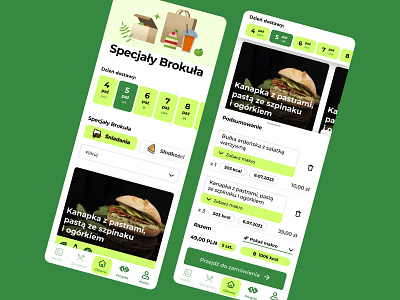 Diety od Brokuła - Dietary catering agency app app design calendar catering diet food ui