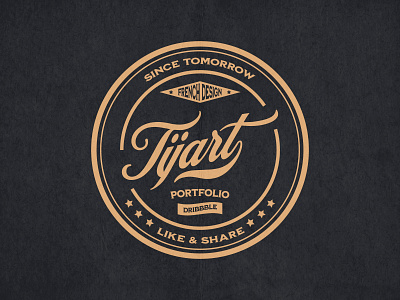 Tijart's Badge badge barber branding design effect illustration logo portfolio vector vintage