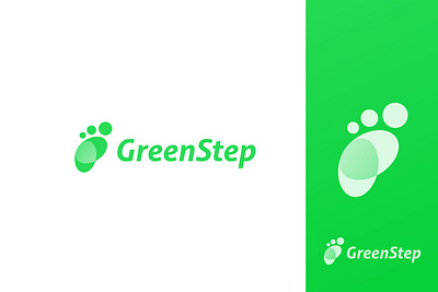 GreenStep - Logo Design branding eco friendly enterprise foot graphic design green logo minimalist modern logo saas step sustainability