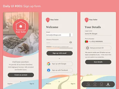 Daily UI 001 dailyui mobile ui ui design