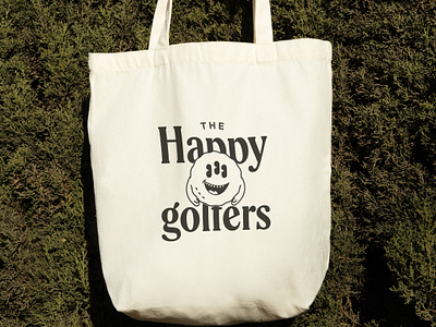 The Happy Golfers Tote Bag Design bag cartoon character clothing golf graphic design icon identity logo sports