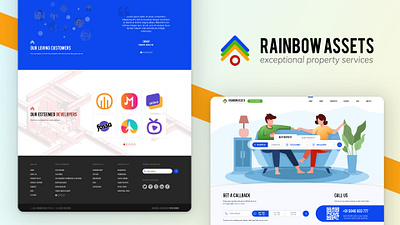 Rainbow Assets - Property Aggregator 3d branding design flat flat design logo minimal property real estate ui web design website