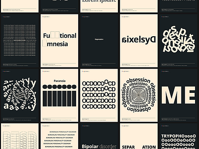 Type Facing Mental Health graphic design typography