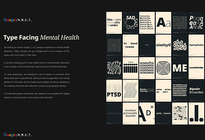 Type Facing Mental Health graphic design typography