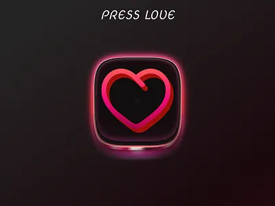 Shiny Icon dark figma gradient heart icon icon design pink red shiny vector