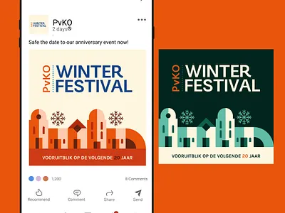 PvKO Winterfestival Socials design graphic design illustration logo ui vector