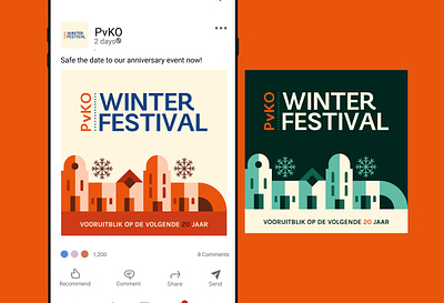 PvKO Winterfestival Socials design graphic design illustration logo ui vector