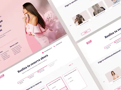 Homepage and beauty center booking form. beauty booking design dribbble shot homepage ui web design