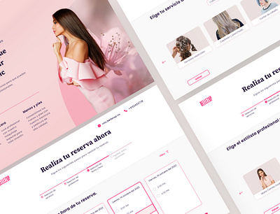 Homepage and beauty center booking form. beauty booking design dribbble shot homepage ui web design