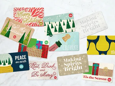 Whole Foods Market Holiday Gift Cards Concepts art direction branding december design food graphic design grocery holiday illustration retail vector winter xmas