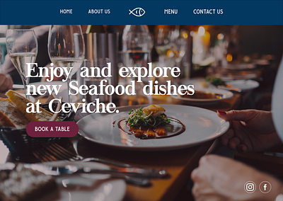 Ceviche's Restaurant Website design full website landing page restaurant website seafood restaurant website