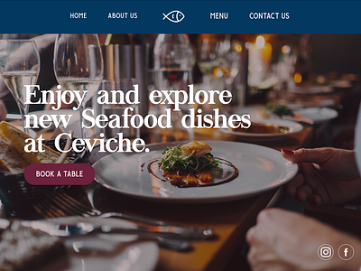 Ceviche's Restaurant Website design full website landing page restaurant website seafood restaurant website