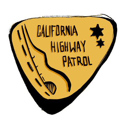 California Highway Patrol - Logo Design abstract art band branding design drawing graphic design guitar illustration logo procreate rock ui