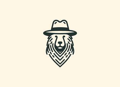 Bear Hat Logo Design animation bear logo branding design flat logo graphic design icon illustration illustrations logo logo design logos minimalist nature professional logo ui wildlife logo