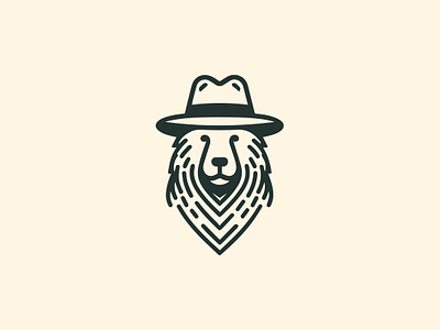 Bear Hat Logo Design animation bear logo branding design flat logo graphic design icon illustration illustrations logo logo design logos minimalist nature professional logo ui wildlife logo