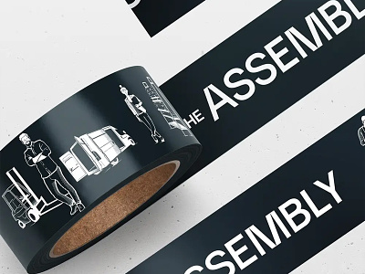 The Assembly Branding branding clean identity illustration logo typography warehouse
