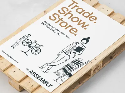 The Assembly Branding branding characters clean identity illustration logo typography warehouse