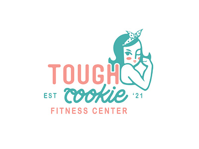 Tough Cookie Women's Gym Branding branding design ephemera fitness girly graphic design gym icon illustration logo logo type pattern typography women