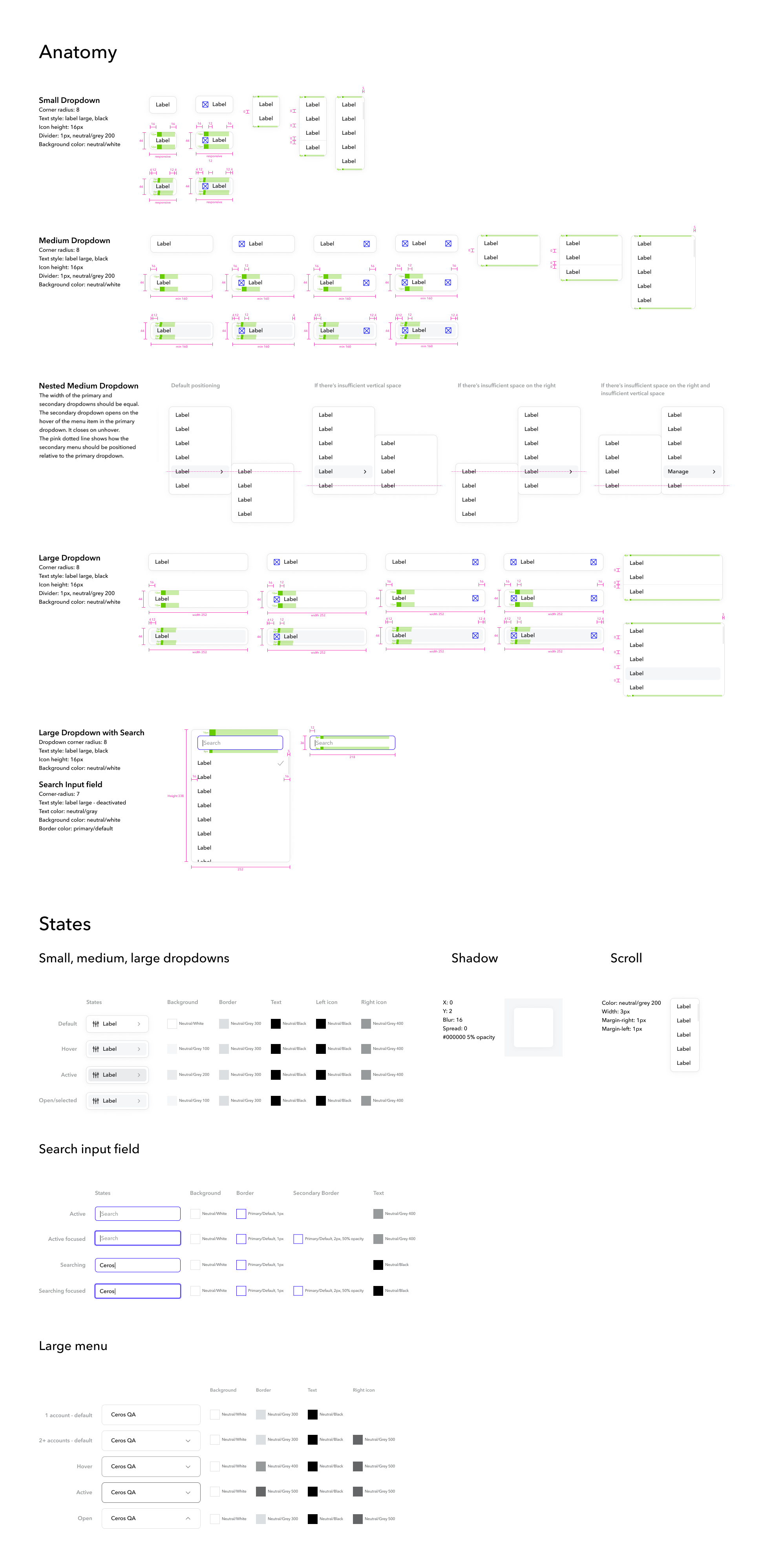 Dropdowns design system dropdowns menu product design ui ui design ux ux design web app