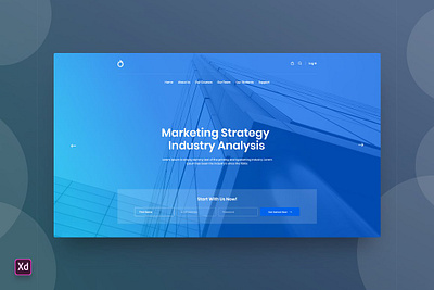 Hero Header - Adobe XD 3d animation branding graphic design hero header landing landing page motion graphics page template ui