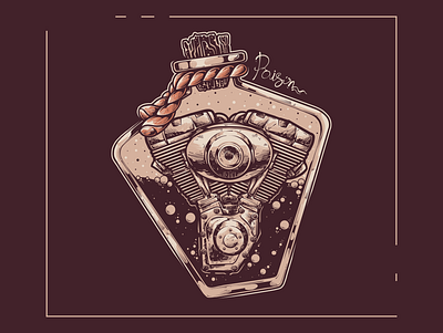 Poisonous Engine design graphic design handdraw illustration retrodesign vector vintagedesign